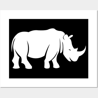 Rhino Silhouette Posters and Art